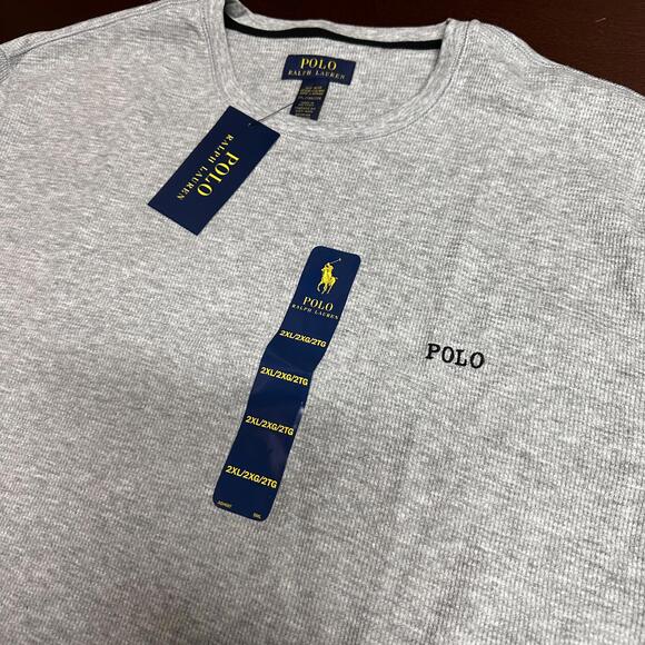 Polo Ralph Lauren Gray men’s thermal Med L or 2XL - Picture 2 of 4